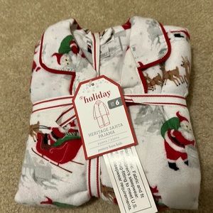 Pottery Barn Kids Heritage Santa pajamas